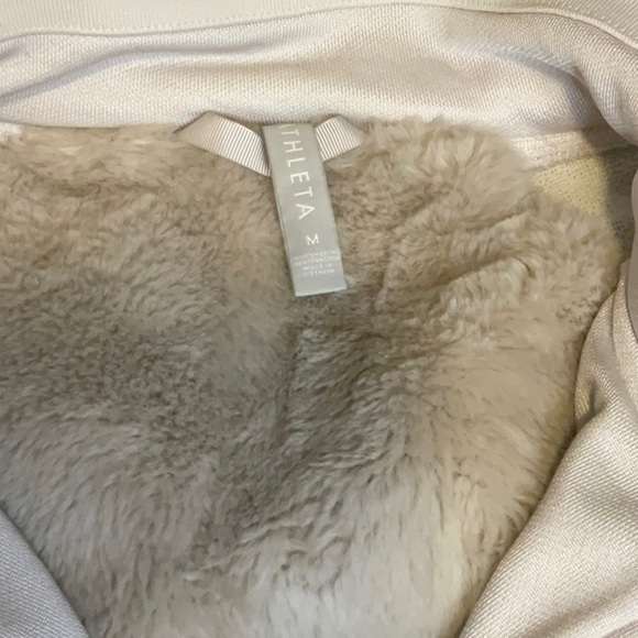 Athleta Triumph Hoodie Luxe Shine Pearl White M - Picture 3 of 3